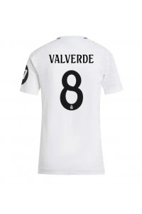 Fotbalové Dres Real Madrid Federico Valverde #8 Dámské Domácí Oblečení 2024-25 Krátký Rukáv